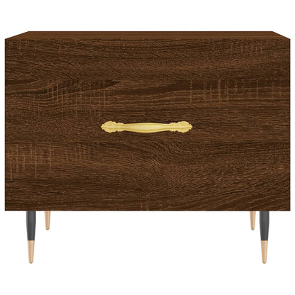 vidaXL Coffee Table Brown Oak 50x50x40 cm Engineered Wood
