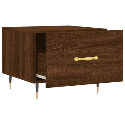 vidaXL Coffee Table Brown Oak 50x50x40 cm Engineered Wood