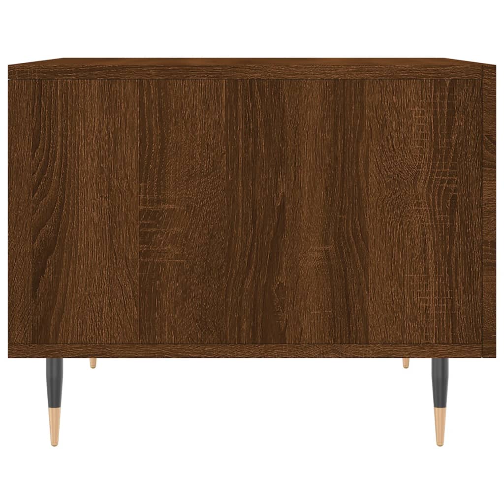 vidaXL Coffee Table Brown Oak 50x50x40 cm Engineered Wood
