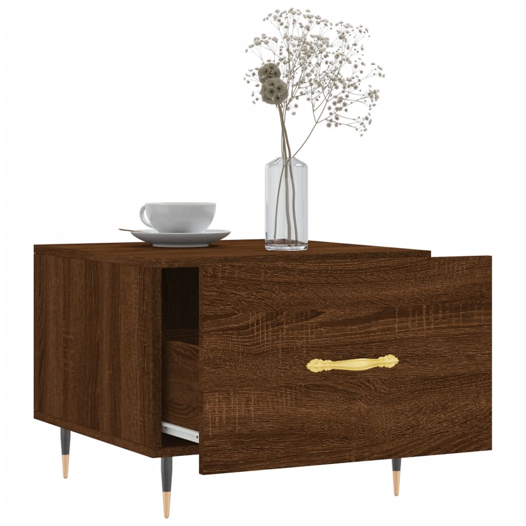 vidaXL Coffee Tables 2 pcs Brown Oak 50x50x40 cm Engineered Wood