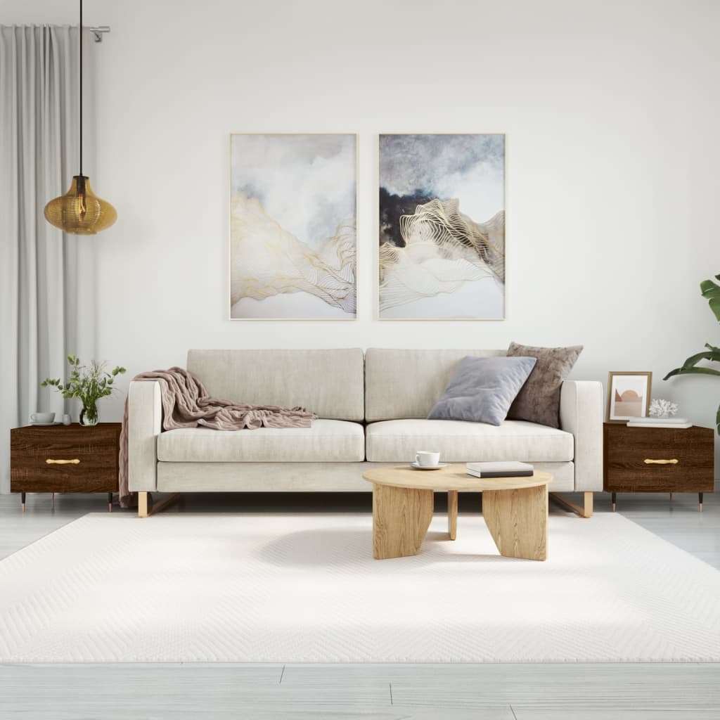 vidaXL Coffee Tables 2 pcs Brown Oak 50x50x40 cm Engineered Wood