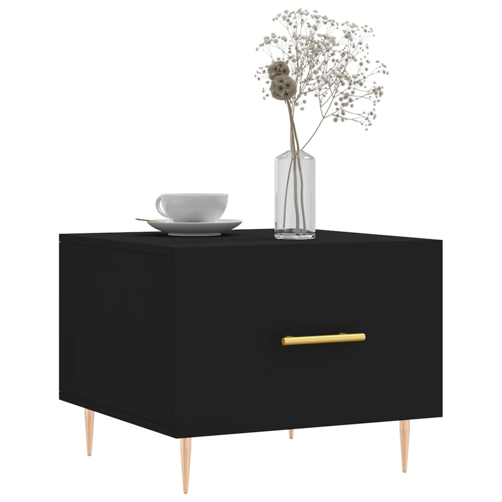 vidaXL Coffee Tables 2 pcs Black 50x50x40 cm Engineered Wood