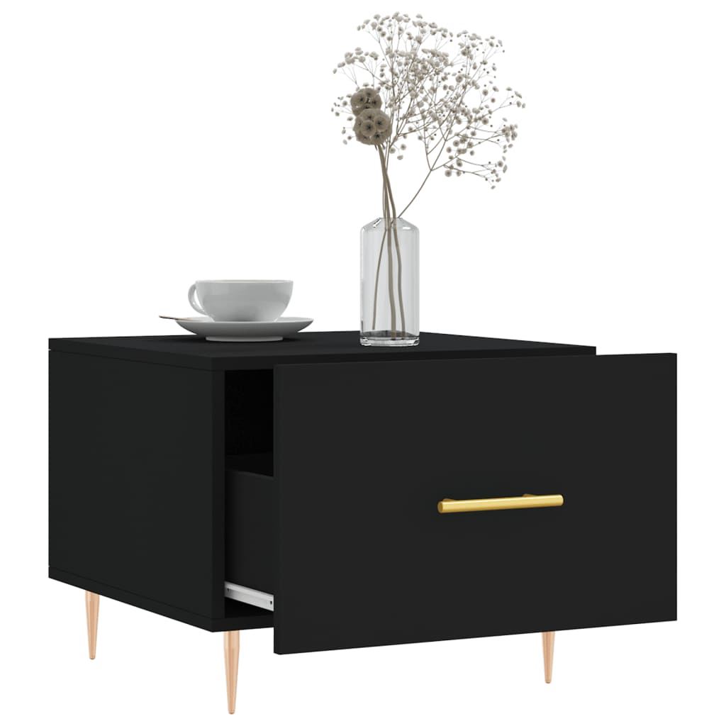 vidaXL Coffee Tables 2 pcs Black 50x50x40 cm Engineered Wood