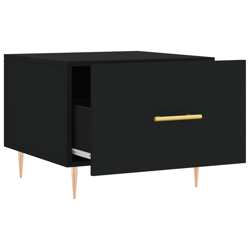 vidaXL Coffee Tables 2 pcs Black 50x50x40 cm Engineered Wood