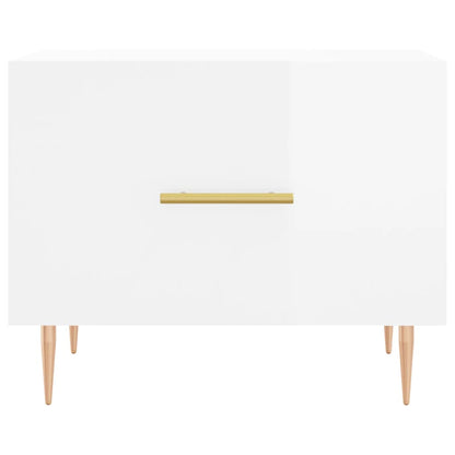 vidaXL Coffee Tables 2pcs High Gloss White 50x50x40 cm Engineered Wood