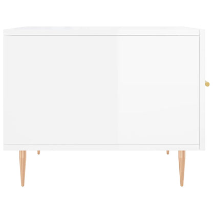 vidaXL Coffee Tables 2pcs High Gloss White 50x50x40 cm Engineered Wood