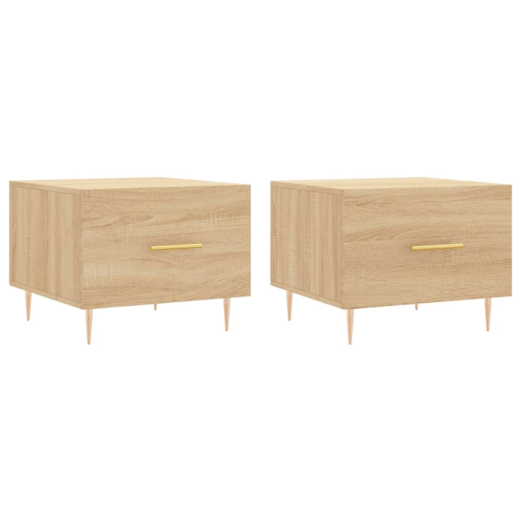 vidaXL Coffee Tables 2 pcs Sonoma Oak 50x50x40 cm Engineered Wood