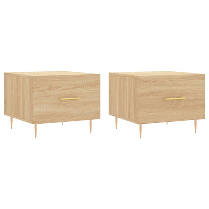 vidaXL Coffee Tables 2 pcs Sonoma Oak 50x50x40 cm Engineered Wood