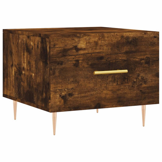 vidaXL Coffee Table Smoked Oak 50x50x40 cm Engineered Wood