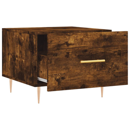 vidaXL Coffee Table Smoked Oak 50x50x40 cm Engineered Wood
