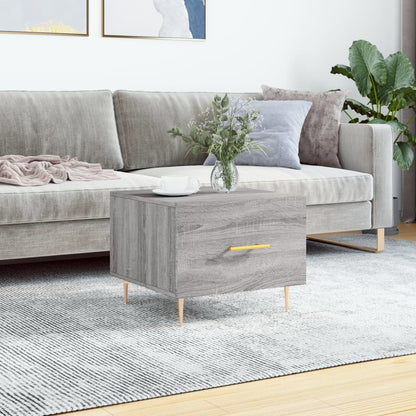 vidaXL Coffee Table Grey Sonoma 50x50x40 cm Engineered Wood