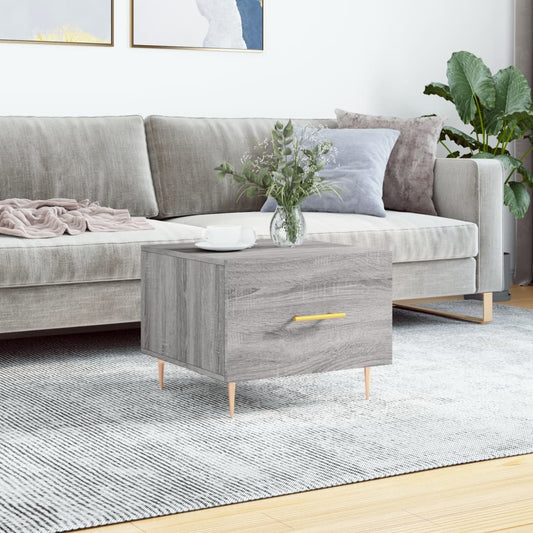 vidaXL Coffee Table Grey Sonoma 50x50x40 cm Engineered Wood