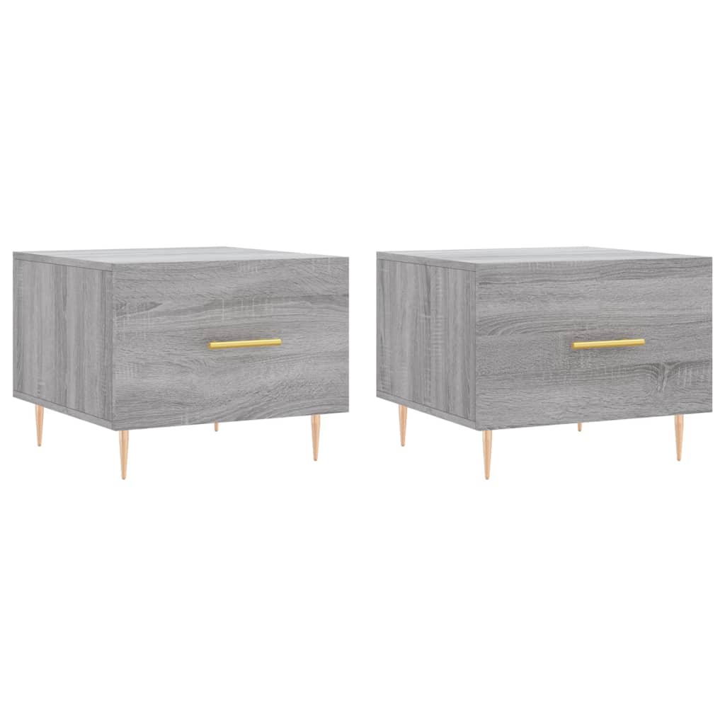 vidaXL Coffee Tables 2 pcs Grey Sonoma 50x50x40 cm Engineered Wood