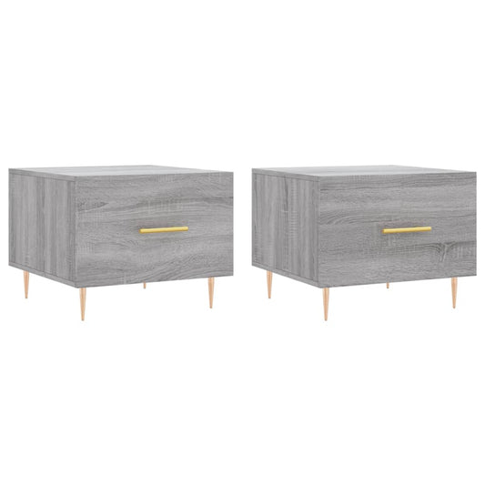 vidaXL Coffee Tables 2 pcs Grey Sonoma 50x50x40 cm Engineered Wood