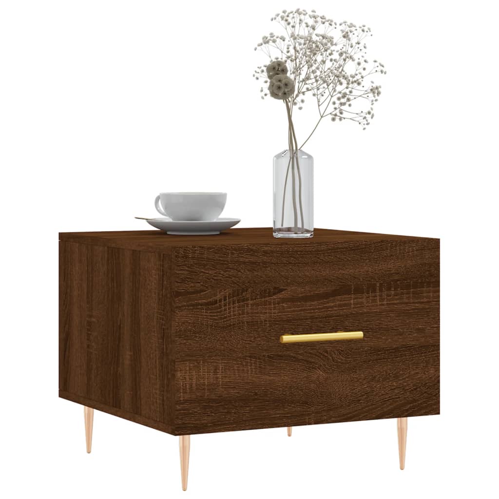 vidaXL Coffee Tables 2 pcs Brown Oak 50x50x40 cm Engineered Wood