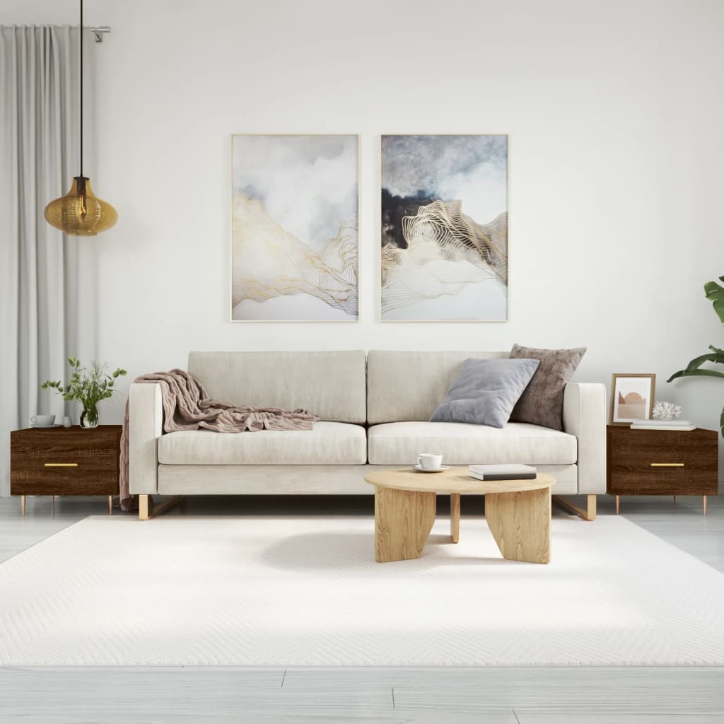 vidaXL Coffee Tables 2 pcs Brown Oak 50x50x40 cm Engineered Wood