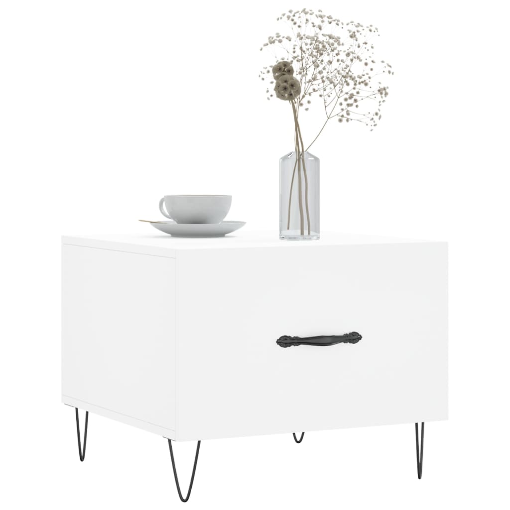 vidaXL Coffee Table White 50x50x40 cm Engineered Wood