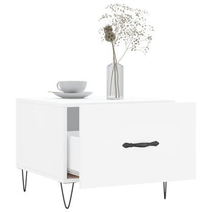 vidaXL Coffee Table White 50x50x40 cm Engineered Wood