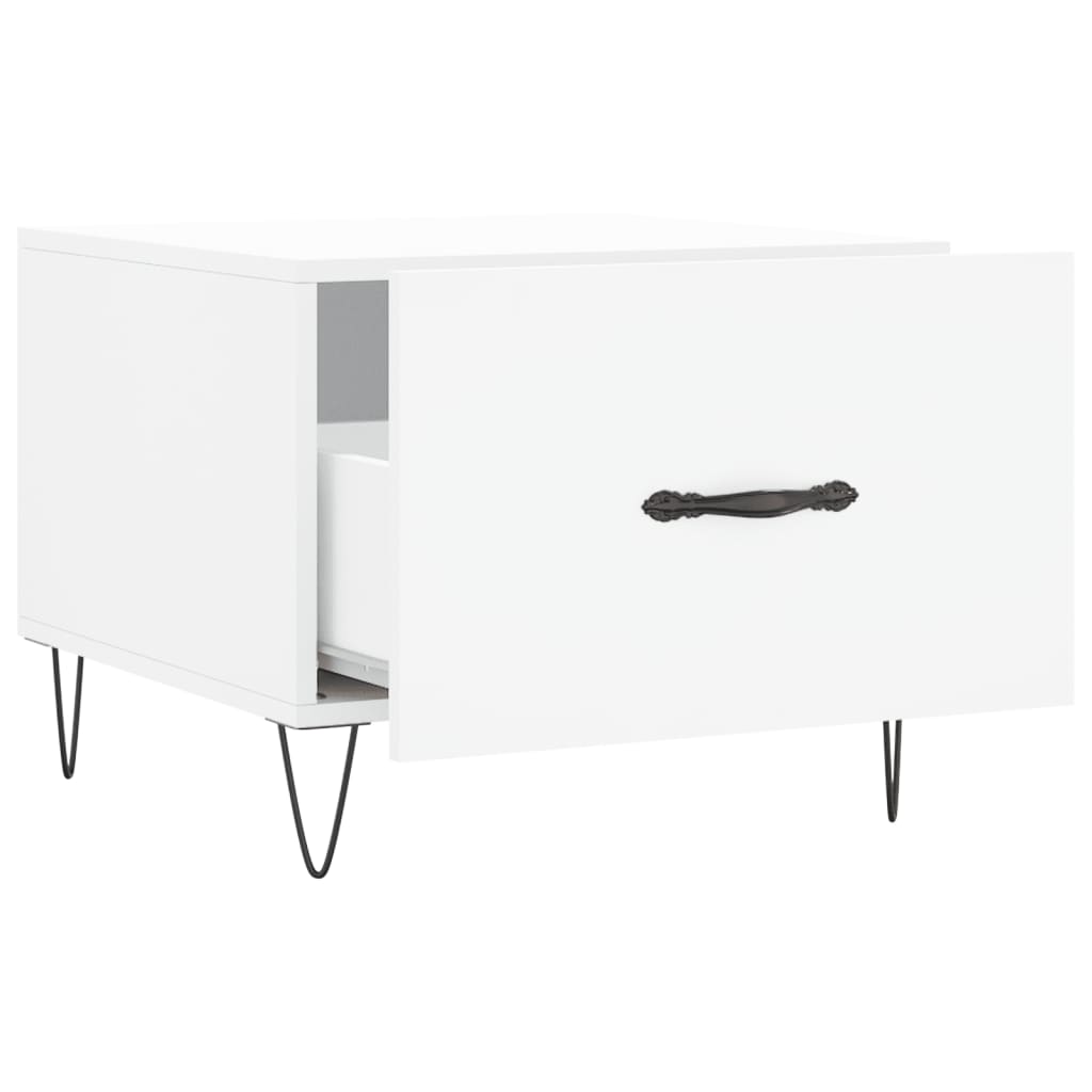 vidaXL Coffee Tables 2 pcs White 50x50x40 cm Engineered Wood