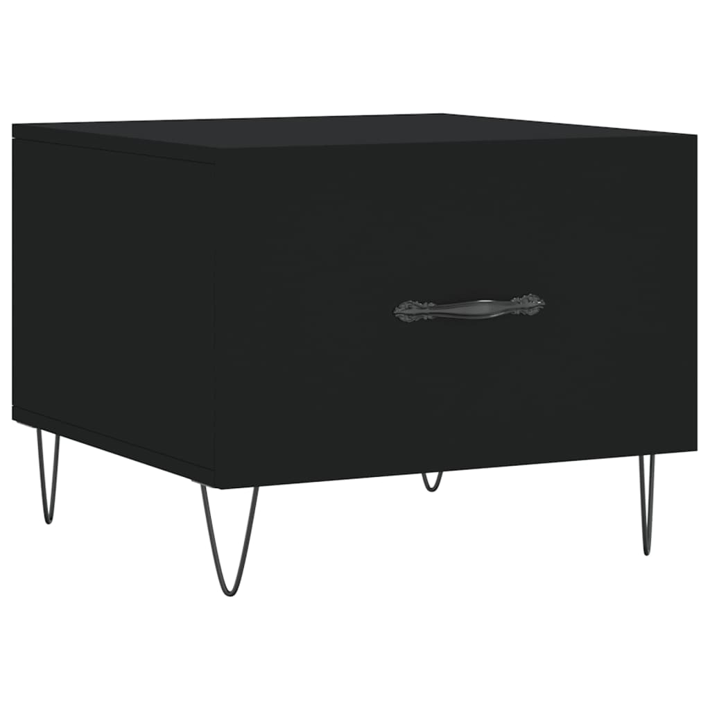 vidaXL Coffee Table Black 50x50x40 cm Engineered Wood
