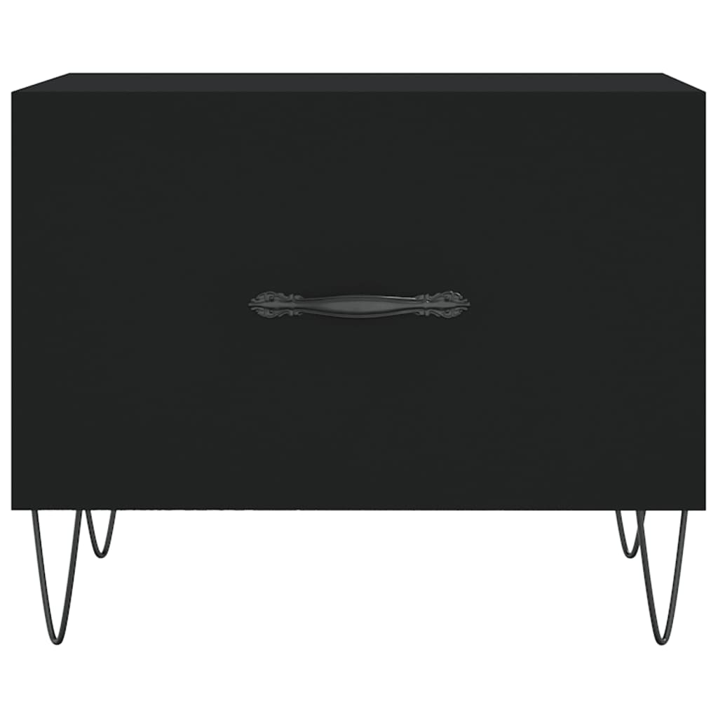 vidaXL Coffee Table Black 50x50x40 cm Engineered Wood