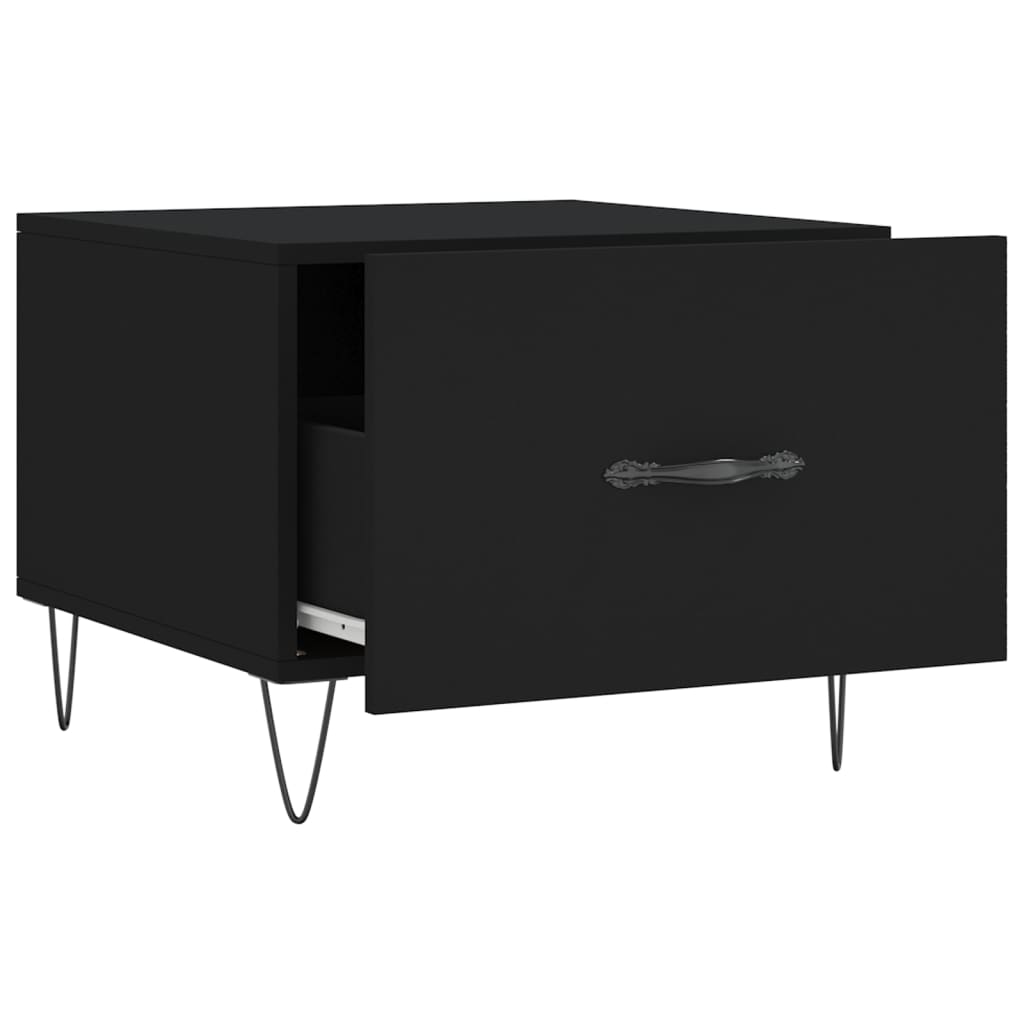 vidaXL Coffee Table Black 50x50x40 cm Engineered Wood
