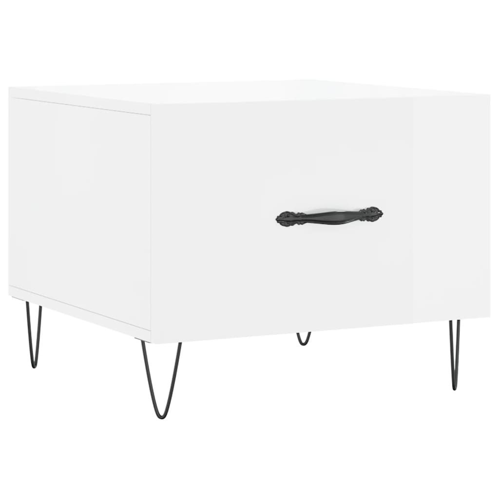 vidaXL Coffee Table High Gloss White 50x50x40 cm Engineered Wood