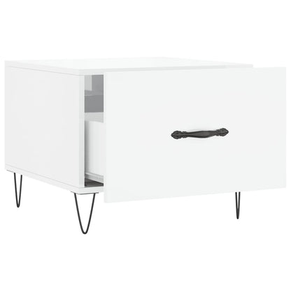 vidaXL Coffee Table High Gloss White 50x50x40 cm Engineered Wood