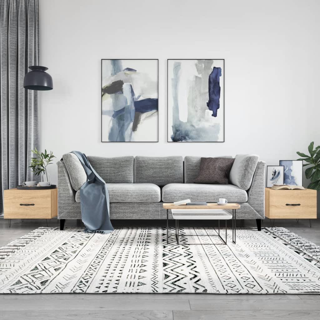 vidaXL Coffee Tables 2 pcs Sonoma Oak 50x50x40 cm Engineered Wood