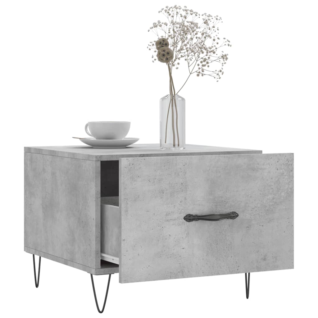 vidaXL Coffee Tables 2 pcs Concrete Grey 50x50x40 cm Engineered Wood