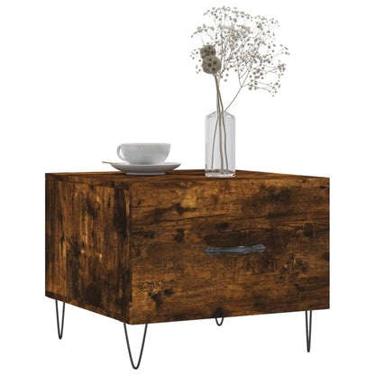 vidaXL Coffee Tables 2 pcs Smoked Oak 50x50x40 cm Engineered Wood