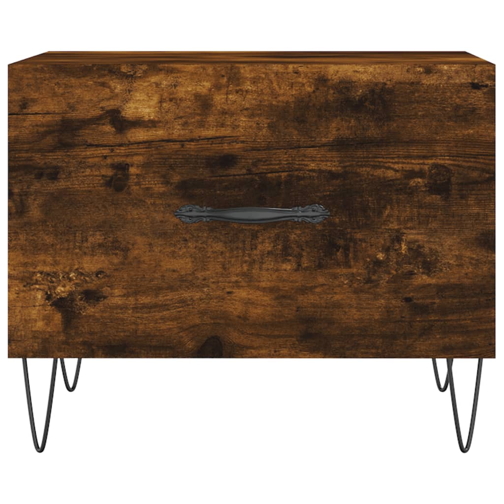 vidaXL Coffee Tables 2 pcs Smoked Oak 50x50x40 cm Engineered Wood