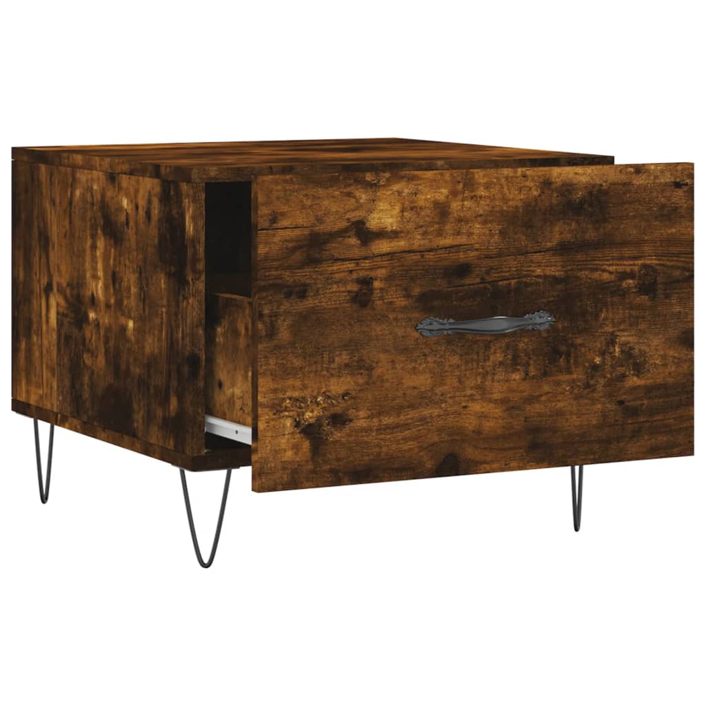 vidaXL Coffee Tables 2 pcs Smoked Oak 50x50x40 cm Engineered Wood