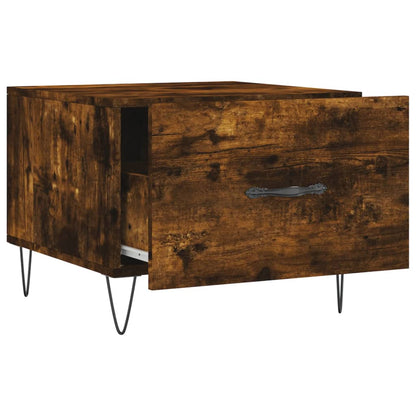 vidaXL Coffee Tables 2 pcs Smoked Oak 50x50x40 cm Engineered Wood