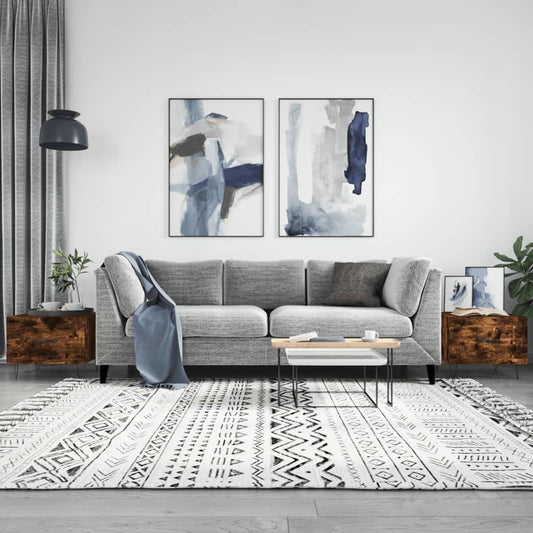vidaXL Coffee Tables 2 pcs Smoked Oak 50x50x40 cm Engineered Wood