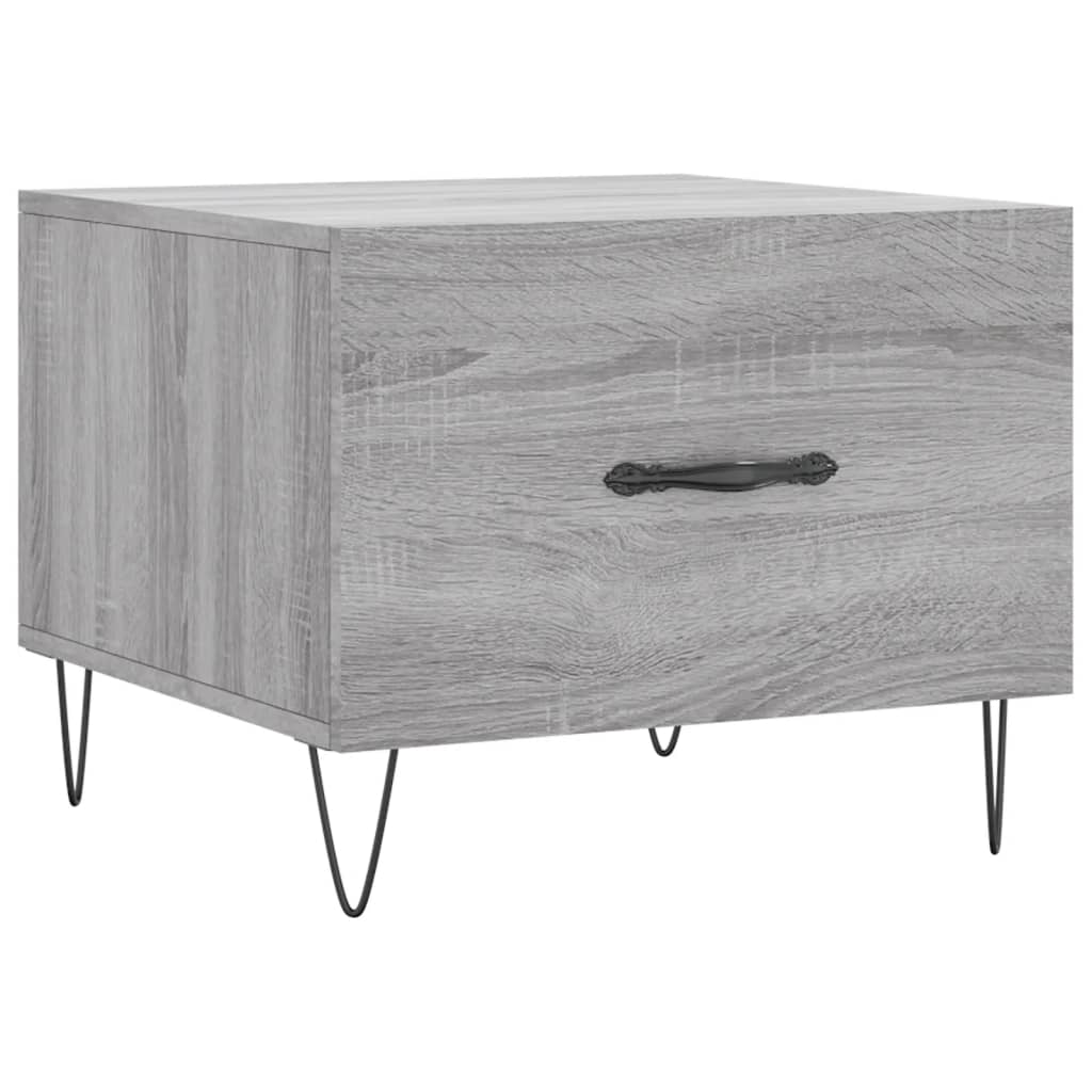 vidaXL Coffee Table Grey Sonoma 50x50x40 cm Engineered Wood
