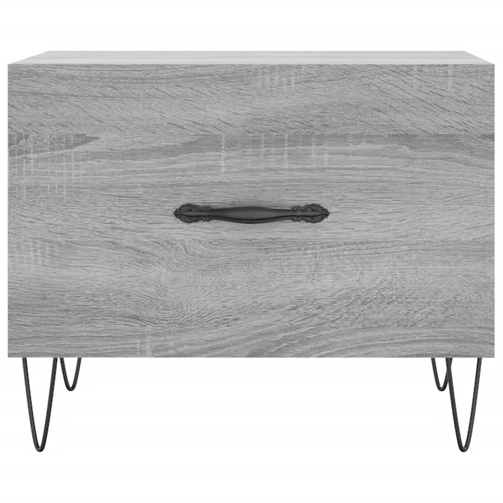 vidaXL Coffee Table Grey Sonoma 50x50x40 cm Engineered Wood