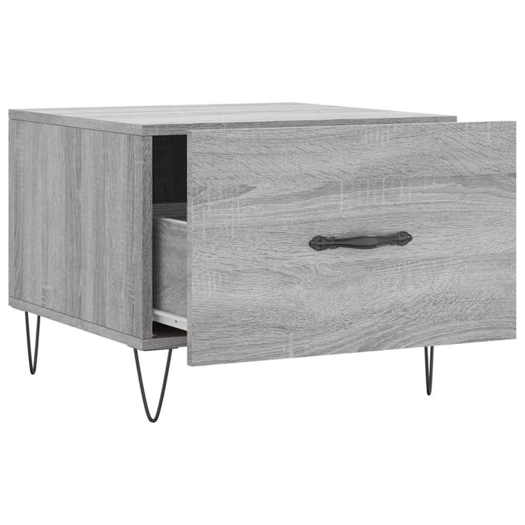 vidaXL Coffee Table Grey Sonoma 50x50x40 cm Engineered Wood