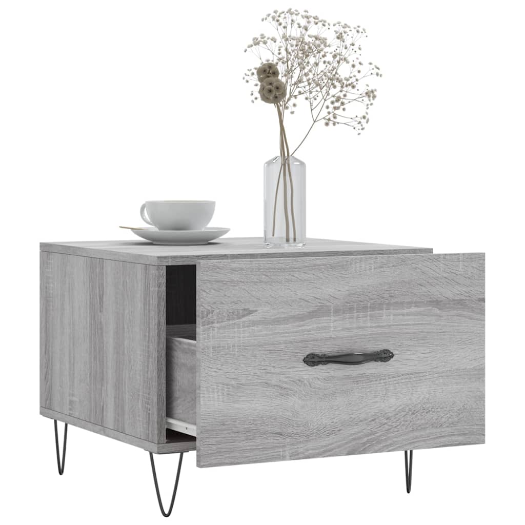 vidaXL Coffee Tables 2 pcs Grey Sonoma 50x50x40 cm Engineered Wood