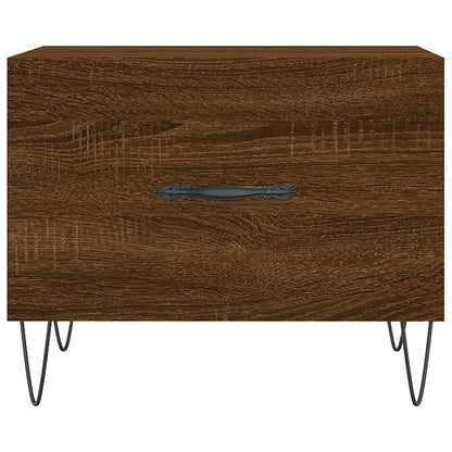 vidaXL Coffee Table Brown Oak 50x50x40 cm Engineered Wood