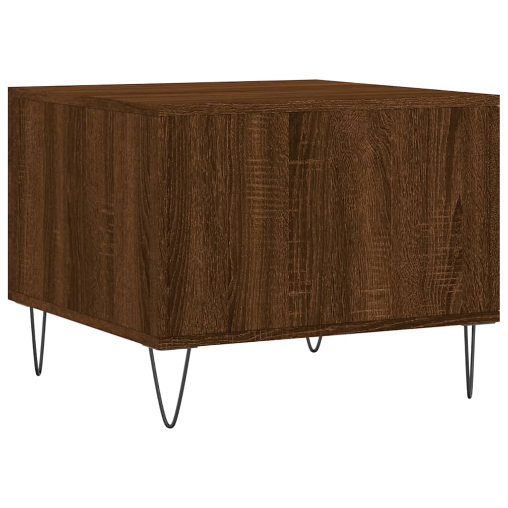 vidaXL Coffee Table Brown Oak 50x50x40 cm Engineered Wood