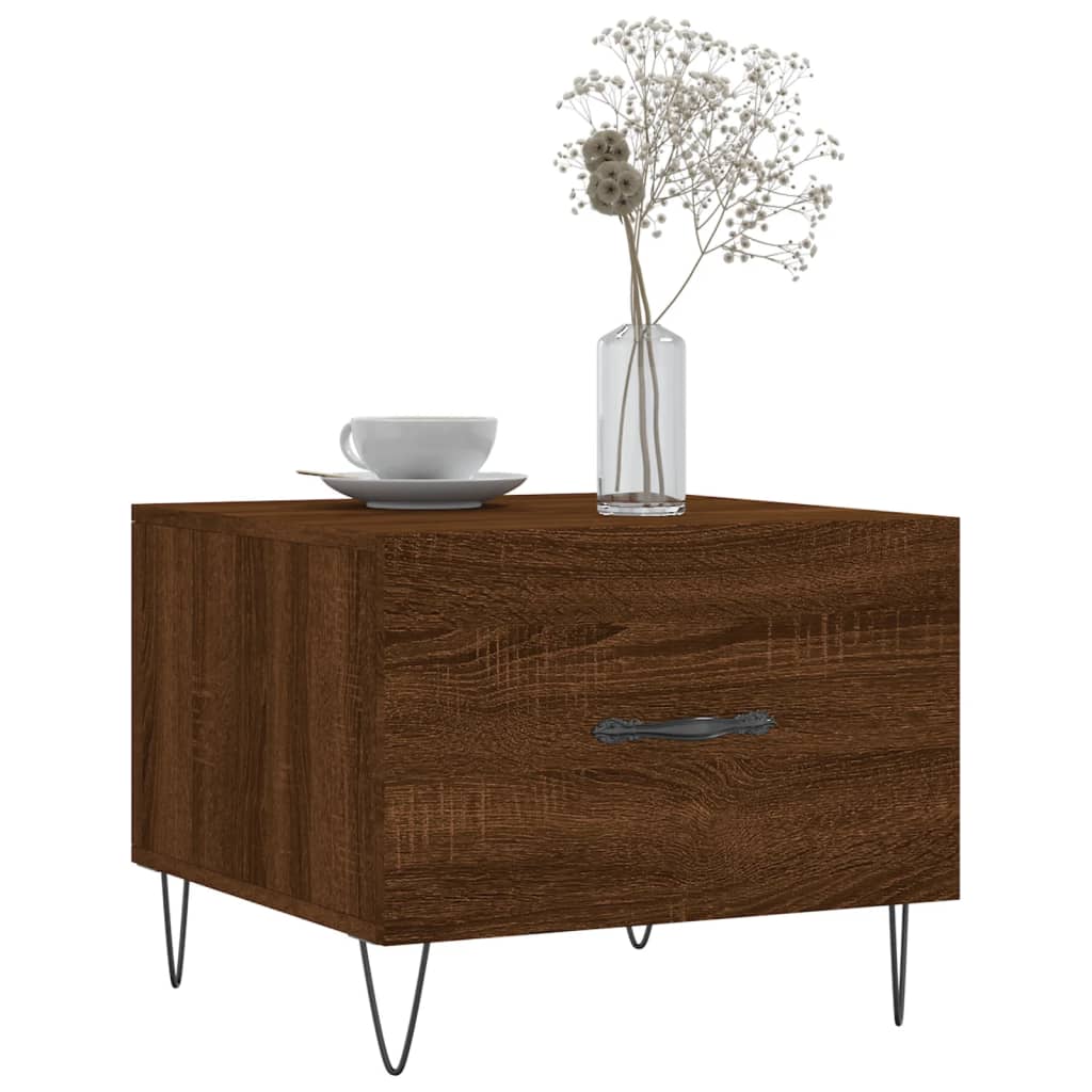 vidaXL Coffee Tables 2 pcs Brown Oak 50x50x40 cm Engineered Wood