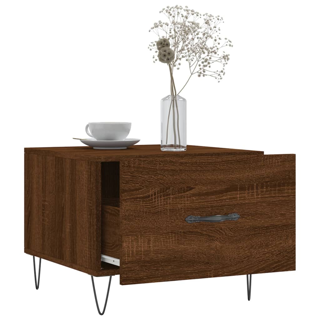 vidaXL Coffee Tables 2 pcs Brown Oak 50x50x40 cm Engineered Wood