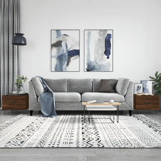 vidaXL Coffee Tables 2 pcs Brown Oak 50x50x40 cm Engineered Wood