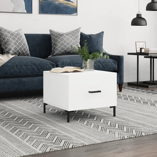 vidaXL Coffee Table White 50x50x40 cm Engineered Wood