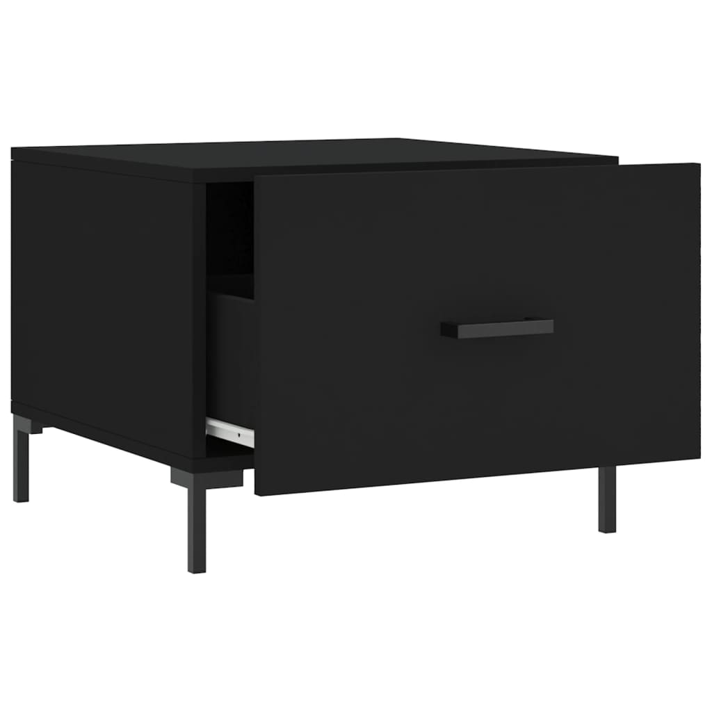 vidaXL Coffee Table Black 50x50x40 cm Engineered Wood