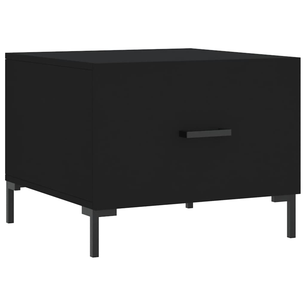 vidaXL Coffee Tables 2 pcs Black 50x50x40 cm Engineered Wood
