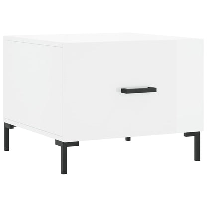 vidaXL Coffee Table High Gloss White 50x50x40 cm Engineered Wood
