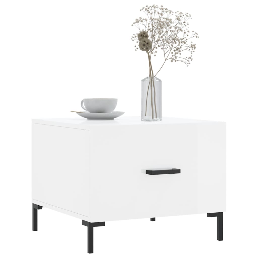 vidaXL Coffee Table High Gloss White 50x50x40 cm Engineered Wood