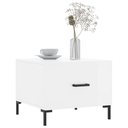 vidaXL Coffee Table High Gloss White 50x50x40 cm Engineered Wood